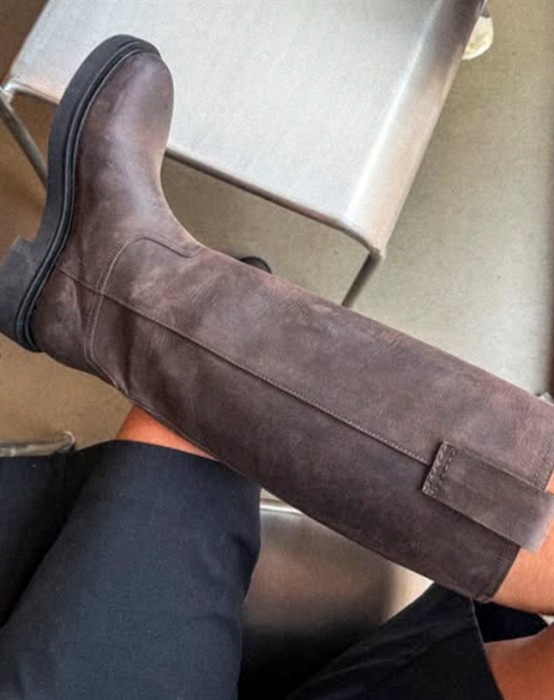 Madison Long Støvle - Brown Leather